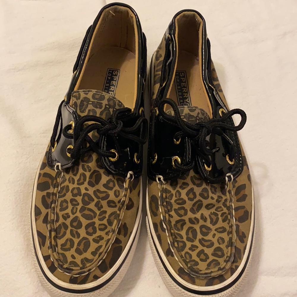 Sperry Top-Sider 9771577 Leopard Print Canvas